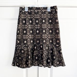 Black Skirt Size 4 Ann Taylor Flounce Hem
